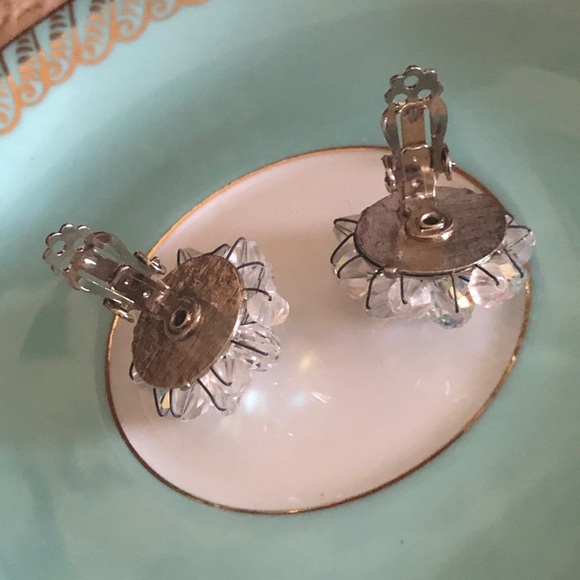 Vintage Crystal Clip-On Earrings - Picture 5 of 5